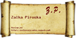 Zalka Piroska névjegykártya